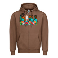 Chestnut Inked Mama Flowers Cow Zipper Hoodie - CowCowDesign