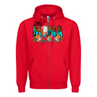 Red Inked Mama Flowers Cow Zipper Hoodie - CowCowDesign
