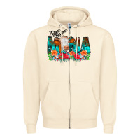 Sandshell Inked Mama Flowers Cow Zipper Hoodie - CowCowDesign
