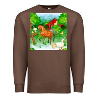 Chestnut farm life seamless pattern Premium Sweatshirt - FaDigitalArtStudio