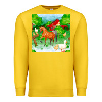 Lemon farm life seamless pattern Premium Sweatshirt - FaDigitalArtStudio