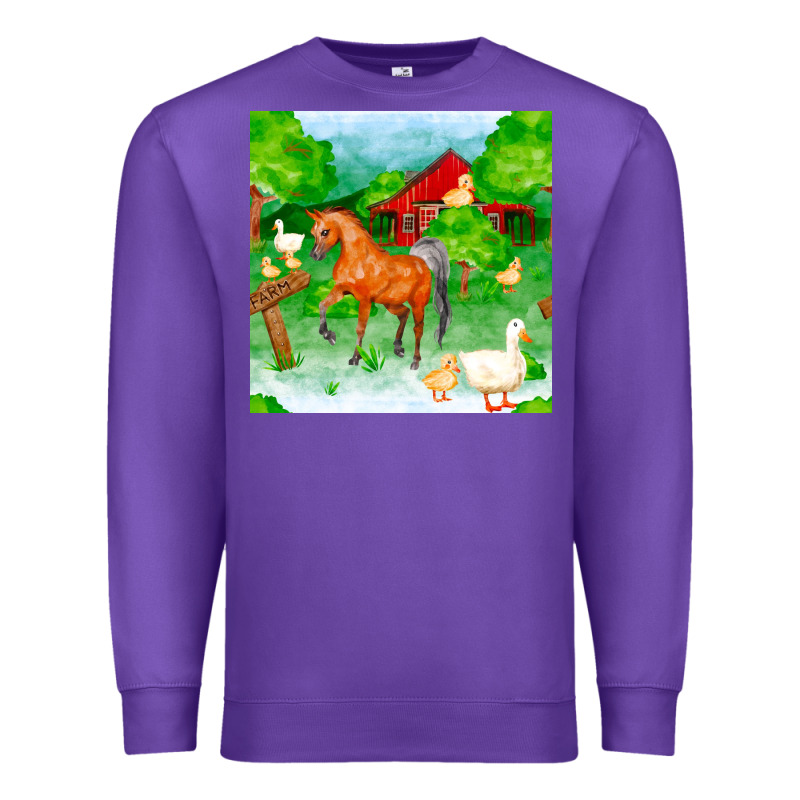 Farm Life Seamless Pattern Premium Sweatshirt by FaDigitalArtStudio | Teevron