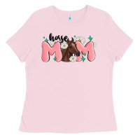 Bubblegum Pink horse mom Ladies Tee - MaliasSmallBusiness