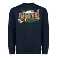 Navy Easter egg Nurse bunny Easter Day Heavyweight Sweatshirt - HowdyJamesFarm