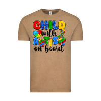 Vintage Coffee child with autism on board Vintage Tee - Artiststas