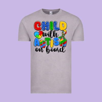 Child With Autism On Board Vintage Tee Designed By Artiststas
