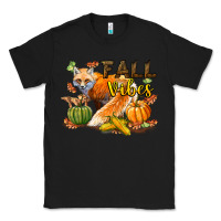 Black Fall Vibes Fox Classic Tee - LillyAllenDesigns