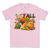 Bubblegum Pink Fall Vibes Fox Classic Tee - LillyAllenDesigns