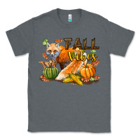 Charcoal Heather Fall Vibes Fox Classic Tee - LillyAllenDesigns