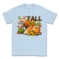 Dusty Blue Fall Vibes Fox Classic Tee - LillyAllenDesigns
