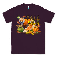 Plum Fall Vibes Fox Classic Tee - LillyAllenDesigns