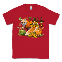 Red Fall Vibes Fox Classic Tee - LillyAllenDesigns
