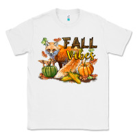 White Fall Vibes Fox Classic Tee - LillyAllenDesigns