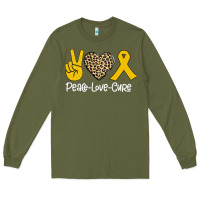 Army Green Peace Love Cure Long Sleeve Tee - Bettercallsaul