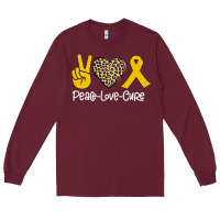 Burgundy Peace Love Cure Long Sleeve Tee - Bettercallsaul