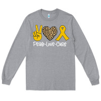 Heather Grey Peace Love Cure Long Sleeve Tee - Bettercallsaul