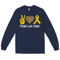 Navy Peace Love Cure Long Sleeve Tee - Bettercallsaul