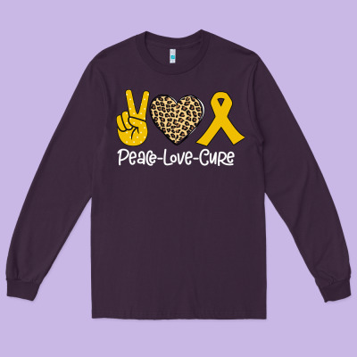 Peace Love Cure Long Sleeve Tee Designed By Bettercallsaul