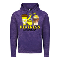 Cloud Purple deafness awareness coffee cups Vintage Hoodie - Artiststas