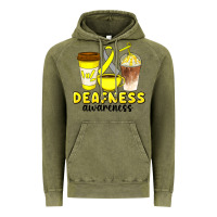 Vintage Olive deafness awareness coffee cups Vintage Hoodie - Artiststas