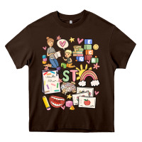 Chocolate Brown can't talk right now doing speech therapy stuff Heavy Core Tee - MaliasSmallBusiness