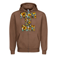 Chestnut Mama of Both Zipper Hoodie - CowCowDesign
