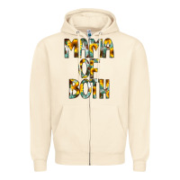 Sandshell Mama of Both Zipper Hoodie - CowCowDesign