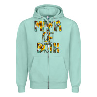 Seafoam Mama of Both Zipper Hoodie - CowCowDesign