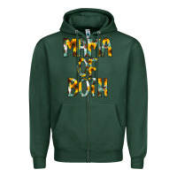 Sports Green Mama of Both Zipper Hoodie - CowCowDesign