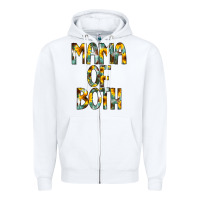 White Mama of Both Zipper Hoodie - CowCowDesign