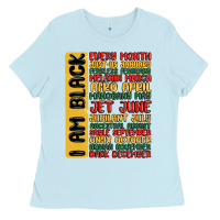 Baby Blue black history  month Ladies Tee - MaliasSmallBusiness