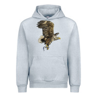 Heather Grey American White Sea Eagle Urban Hoodie - LillyAllenDesigns
