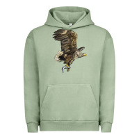 Pigment Oil Green American White Sea Eagle Urban Hoodie - LillyAllenDesigns