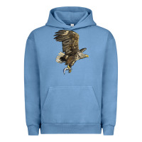 Pigment Pebble Blue American White Sea Eagle Urban Hoodie - LillyAllenDesigns