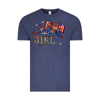 Vintage Denim cute american girl Vintage Tee - JahusDesignShop