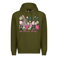 Army Green Easter Day A lot can happen in three days Premium Hoodie - OliviaCreatesArt