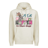 Oatmeal Heather Easter Day A lot can happen in three days Premium Hoodie - OliviaCreatesArt