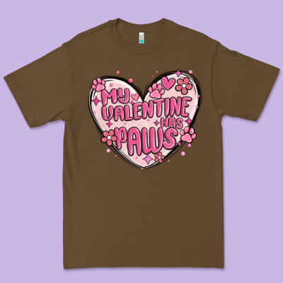 My Valentine Has Paws Premium Tee Designed By Maliassmallbusiness