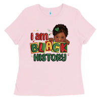 Bubblegum Pink i am black history black girl Ladies Tee - MaliasSmallBusiness