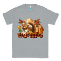 Heather Grey Fall Vibes Squirrel Classic Tee - LillyAllenDesigns