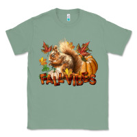 Sage Fall Vibes Squirrel Classic Tee - LillyAllenDesigns