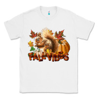 White Fall Vibes Squirrel Classic Tee - LillyAllenDesigns