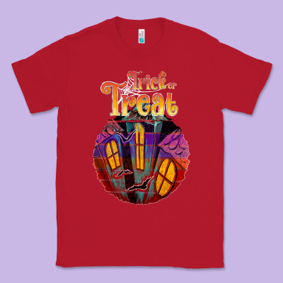 Trick Treat Black Classic Tee Designed By Jahusdesignshop