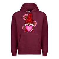 Burgundy Valentine's Day afro gnome Premium Hoodie - RanaPortraitStore