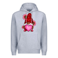 Heather Grey Valentine's Day afro gnome Premium Hoodie - RanaPortraitStore