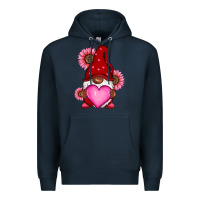 Navy Valentine's Day afro gnome Premium Hoodie - RanaPortraitStore