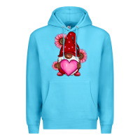 Ocean Blue Valentine's Day afro gnome Premium Hoodie - RanaPortraitStore