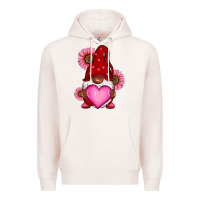 Pale Pink Valentine's Day afro gnome Premium Hoodie - RanaPortraitStore