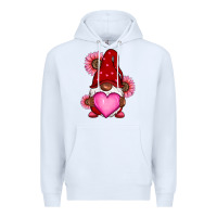 White Valentine's Day afro gnome Premium Hoodie - RanaPortraitStore