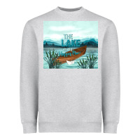 Heather Grey the lake is my happy place Heavyweight Sweatshirt - TumblerDesignByShophia